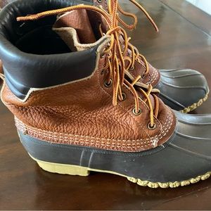 Men’s Bean boots 8” tumbled leather sz 11